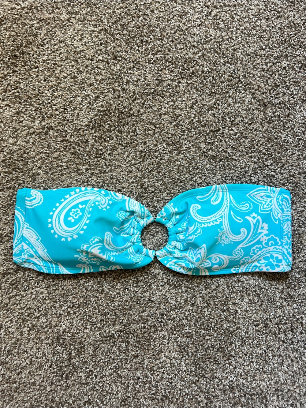 Esprit Turquoise Paisley Bandeau Bikini Top